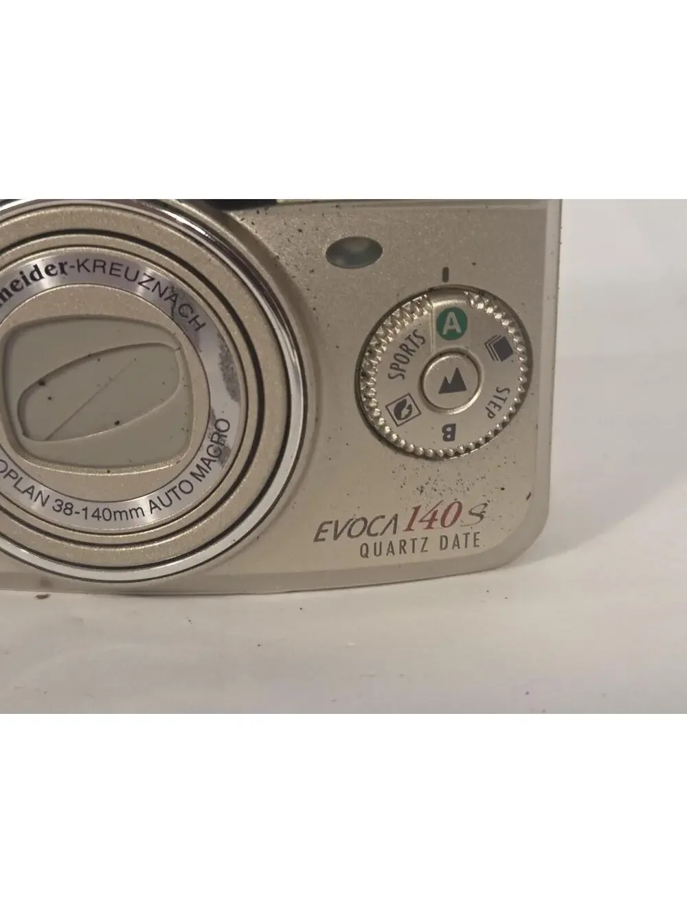 Vintage Samsung Evoca 140S Quartz Date 35mm Film Camera Gold Flash Point Shoot